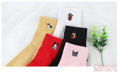 【謙巽諸暨襪子批發(fā)春夏新款全棉刺繡動物女士襪子中筒襪子女廠家qx-cx03】諸暨市大唐謙巽針織廠 - 產品庫